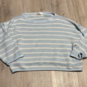 Striped Blue and White Women's Sweater